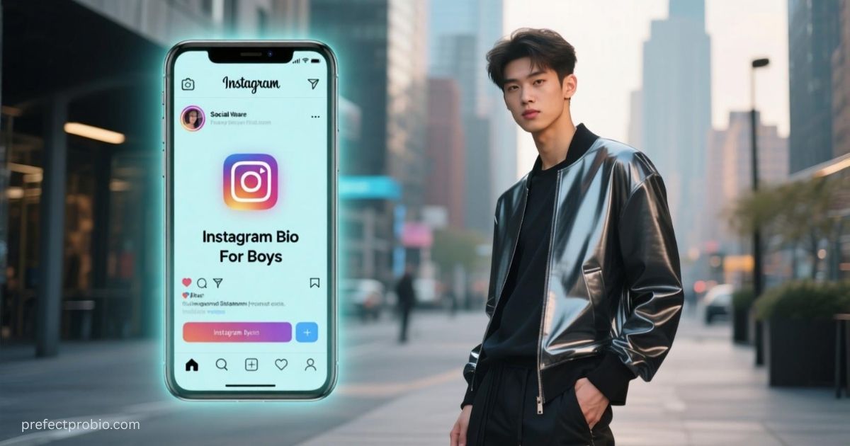 Cool boy with modern style for Instagram bio ideas