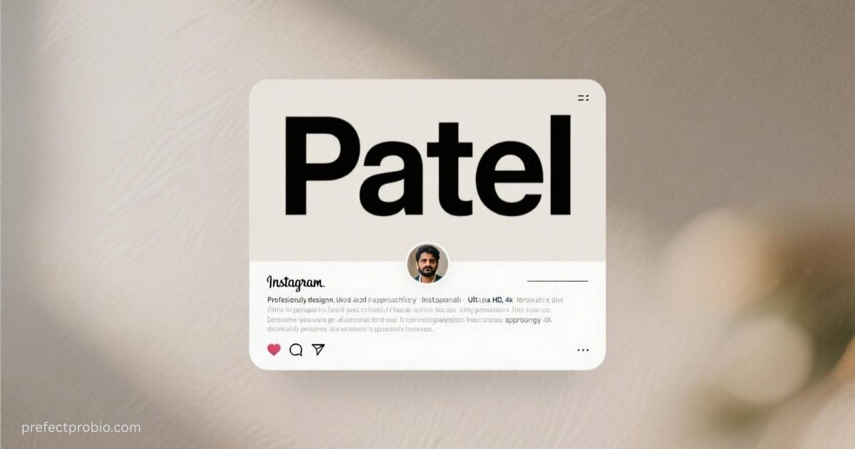 Instagram profile with creative Patel bio ideas