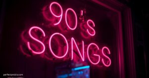 Cassette tapes and headphones with 90s retro vibe.