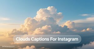 Fluffy clouds in a bright blue sky.