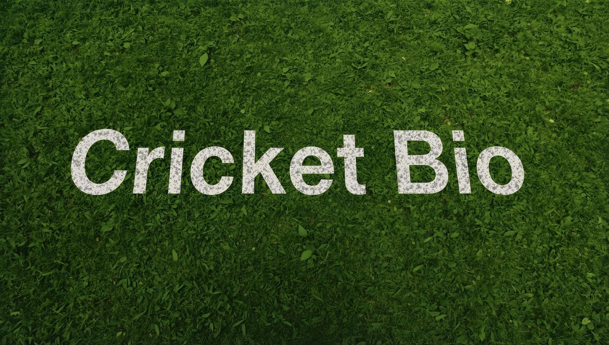 Cricketer holding a bat on a sunny field.