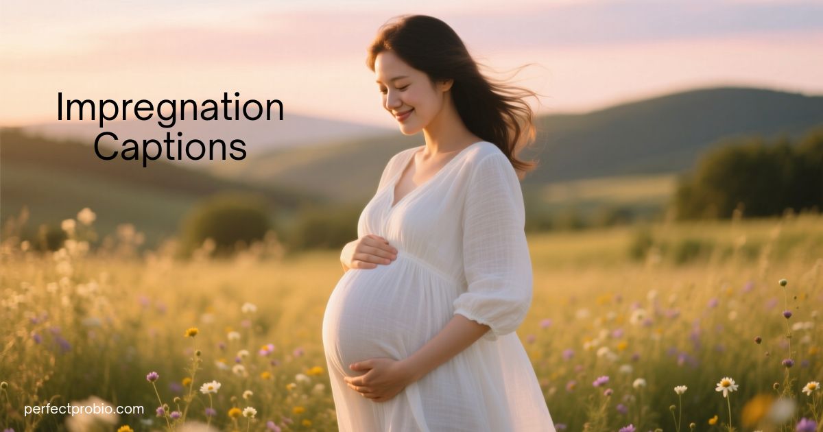 Pregnant woman gently touching her belly.