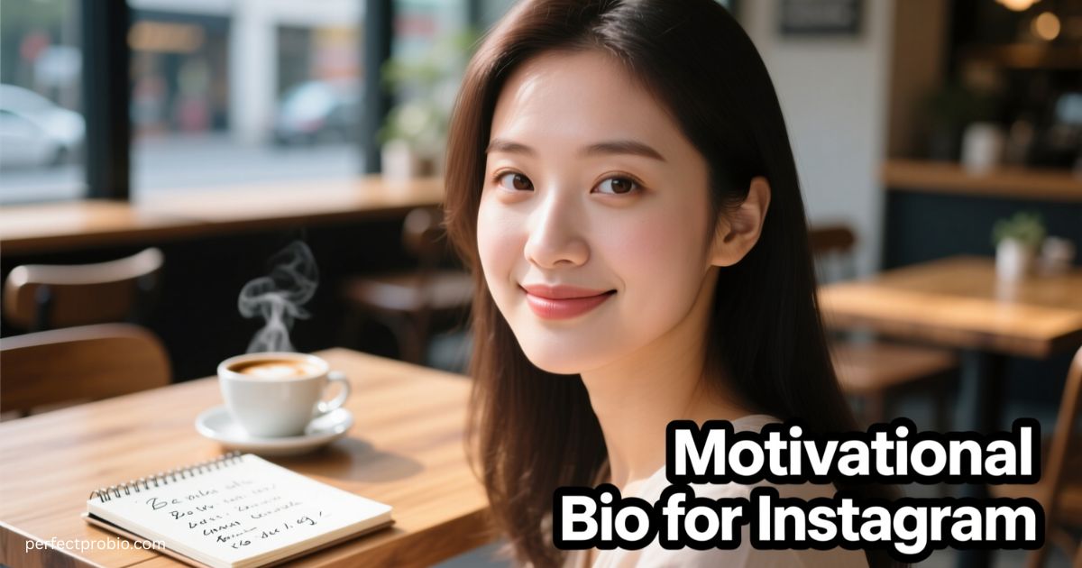 Motivational quote background symbolizing confidence and inspiration for Instagram bios.